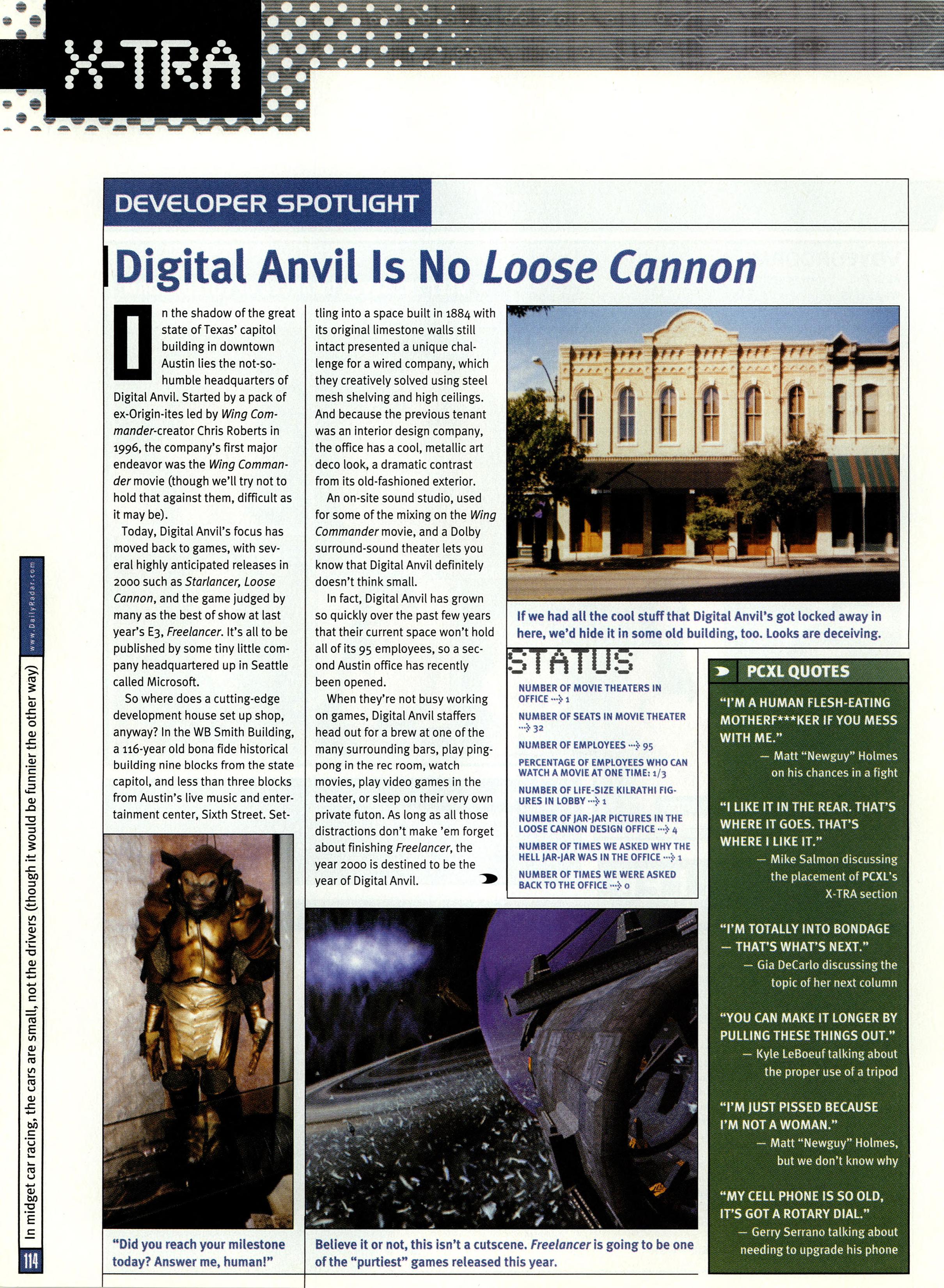 Vintage Mag Scan Highlights WCM-Era Digital Anvil Office (November